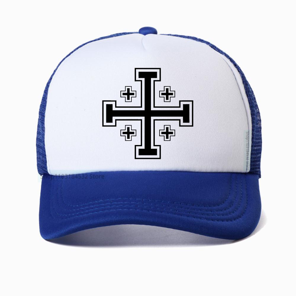 Jerusalem Cross Religion Unisex Retro Baseball Cap Franziskaner Holyland Christian Creativity Gift Casquette Hat