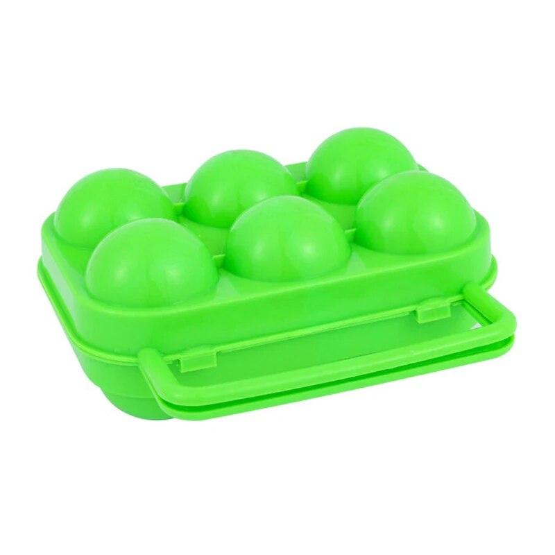 Outdoor 6 Egg Boxes Simulation Egg Tray Portable Camping Egg Protection Box Home Storage Box Fall-proof.