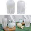 3D Rabbit Egg Mold Silicone Candle Mold for Making Fondant Cake Soap Holiday Decorations