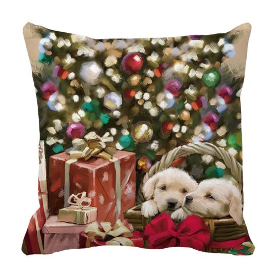 

Наволочка Дышащее украшение дома Мягкая текстура Модный рождественский чехол для подушки P