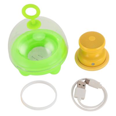 Mini Tragbarer Lautsprecher mit Magnetfuß Kraftvoller Klang Kompakt Wasserdicht für Camping Gelb