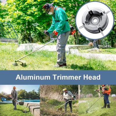 Nylon Steel Line Universal Lawn Mower Head Aluminum Alloy Base Wire Rope Through Hole Aluminum Alloy Head Through Hole Design