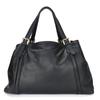 Used GUCCI Tote Bag Newbrit Double G 162094 Interlocking Leather Black Shoulder