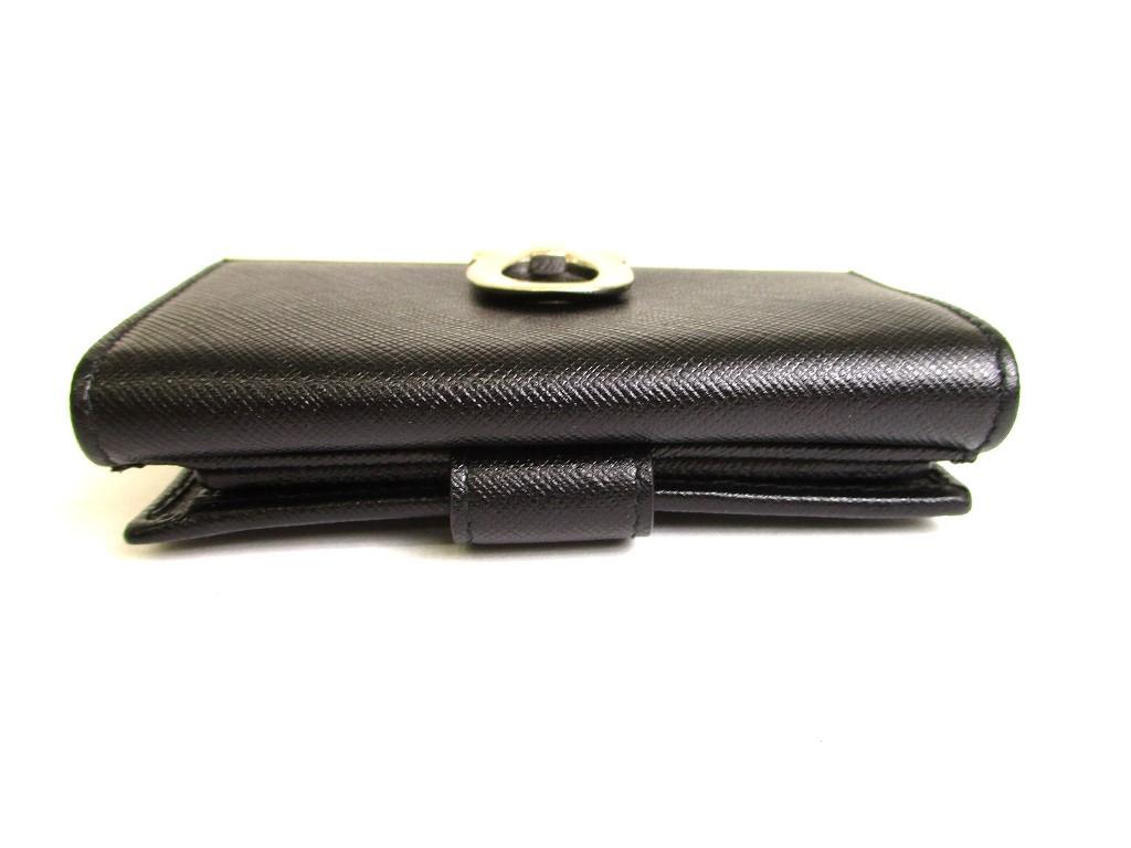 Authentic Salvatore Ferragamo Gancini Black Leather Bifold Wallet #9717  Refurbished