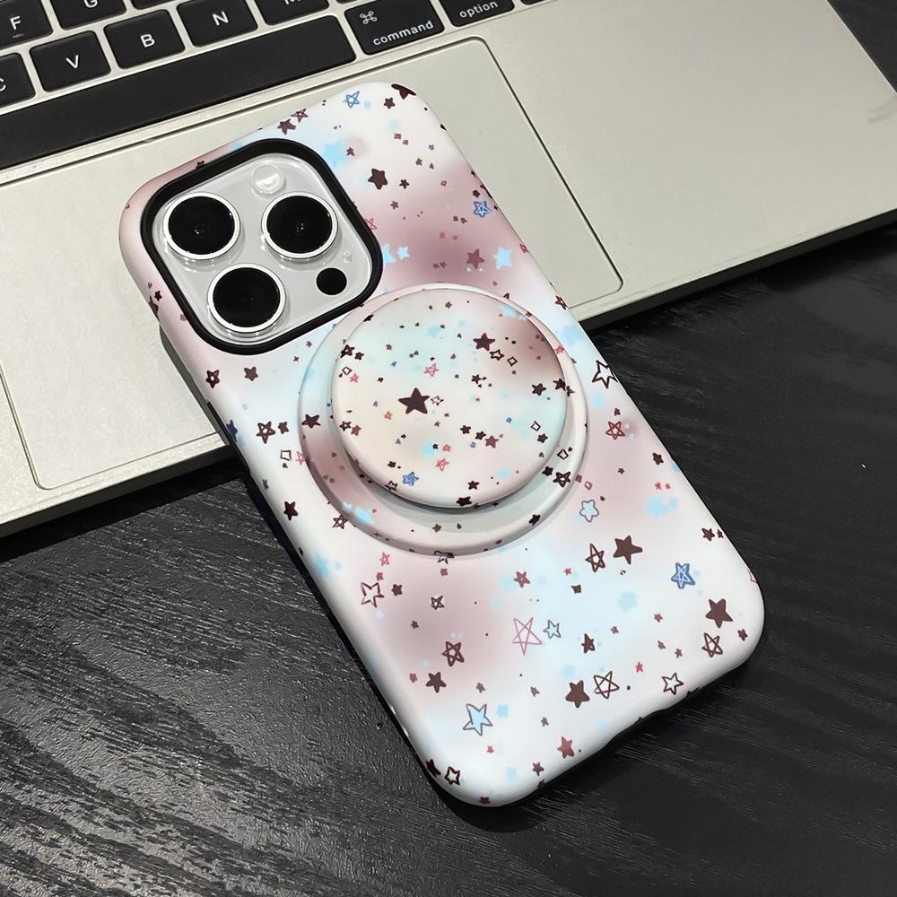 Apple 17/16promax magnetic suction mobile phone case is suitable for iPhone14 star matte 15 smudge protective case.