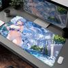 Beautiful Kamisato Ayaka Genshin Impact Mouse Pad Large Desk Mat Keyboard Office Rubber Game PC Non-slip Mousepad XXL Accessorie