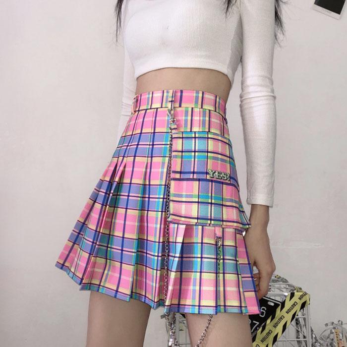 plaid skater skirts