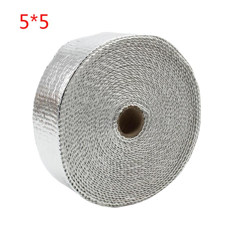 Motorcycle Muffler Thermal Tape Exhaust Band Heat Wrap Fiberglass Heat Shield Insulation With Stainless Ties 5CM*5M Termotape