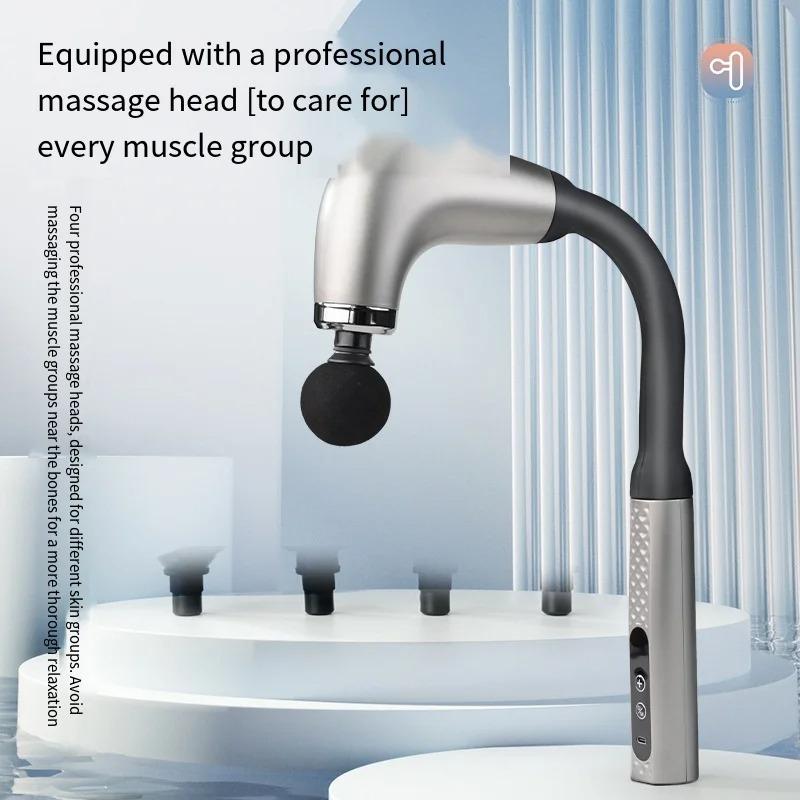 Electric Portable Fascial Massage Gun Upper Lower Back Muscle Relaxation Percussion Pistol Massager Fascia Gun Christmas Gift