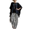 2026 Amazon European and American Cross-border Women's Clothing Spring and Summer Loose Cotton and Linen Bat Sleeve T-shirt Cape Casual Suit