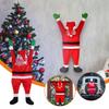 110/170cm Climbing Santa Plush Set Hanging For Window Balcony Roof Chimney 2025 Merry Christmas Gift Holiday Decor