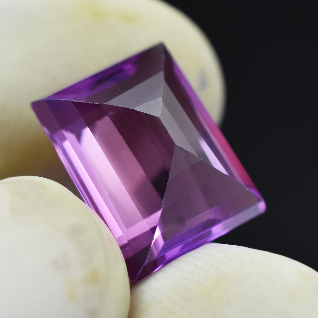 Natural Purple Tanzanite Loose Gemstone 9.80 Ct Emerald Cut for Jewelry Making and Gem Collections