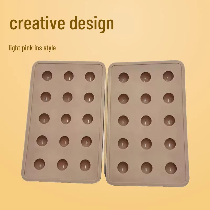 15-Hole Food Grade Silicone Mold for Homemade Baking, Molten Filling, Chocolate, Ice Cubes.