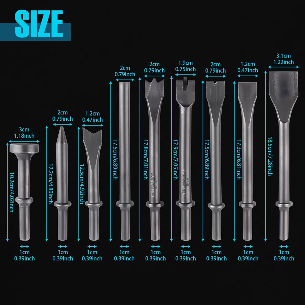 SPEEDWOX Set of Air Hammer and Chisel Smoothing Air Hammer and Chisel Air Hammer Air Air Chisel Air Air Hammer Air Hammer Chisel Chisel for Chisel
