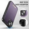 For iPhone 15 Magnetic Case CASEME ME80 Series Leather PC TPU Phone Cover with Detachable Wallet