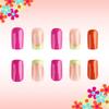 Square Press On Nail Flower Fake Nail Stick On Nail In 12 Sizes,24 Pcs French Nail Tips for DIY Nail Art Decorations
