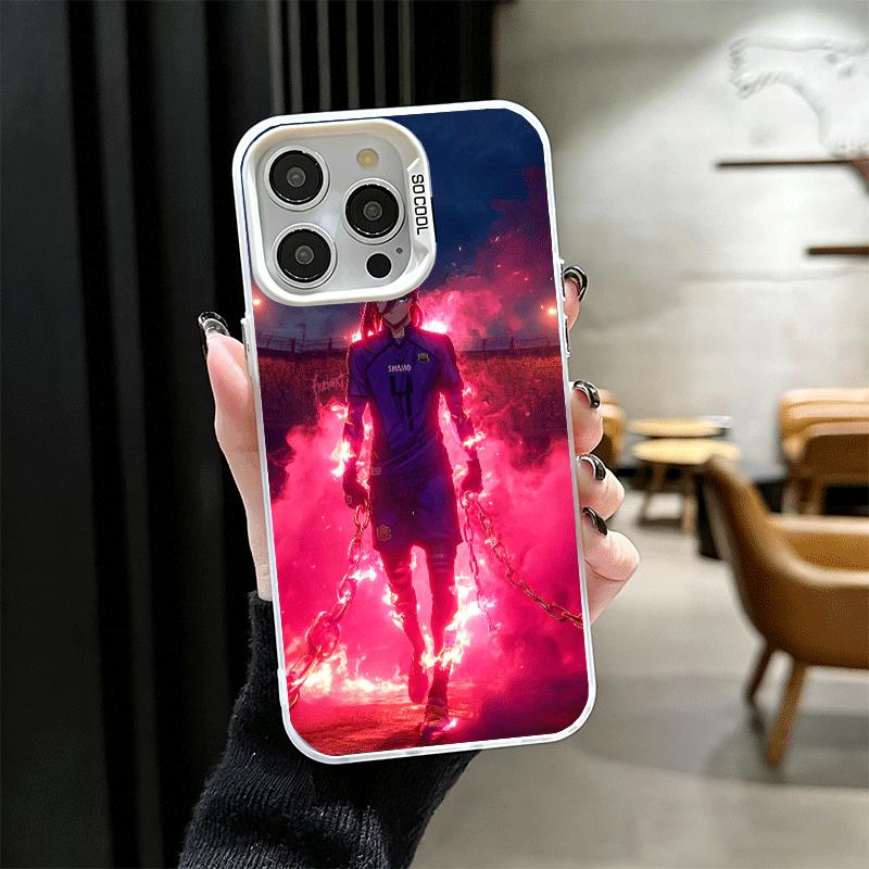 

Blue L-Lock Chigiri Hyoma Soft Phone Case for iPhone 15 16 17 Pro Max 17Air 16E 14 Plus 13 12 Mini Shockproof Cover Back Shell iPhone 12 Pro