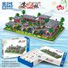 Lezi Mini Blocks Architecture Building Brick Chinese House Courtyard Suzhou Garden Juguetes Toy Challenge Gift Girl Present 8239