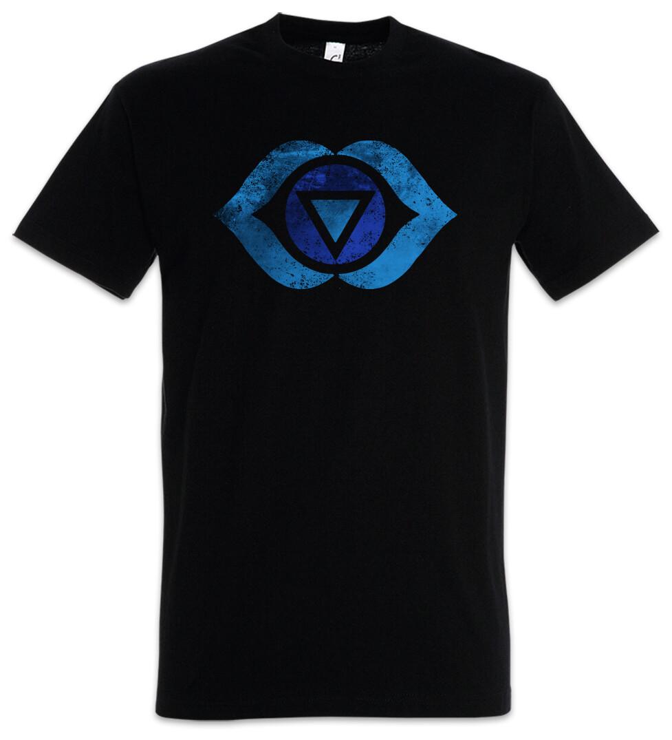 Chakra Ajnya Herren T-Shirt Ajna Stirn Buddha Stirnchakra Third Eye Zwei Blätter M