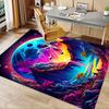 1pc. Vibrant Cosmic Moon Landscape Rug - Home Decor, Office Carpet, Outdoor Mat, Unique Gift Idea