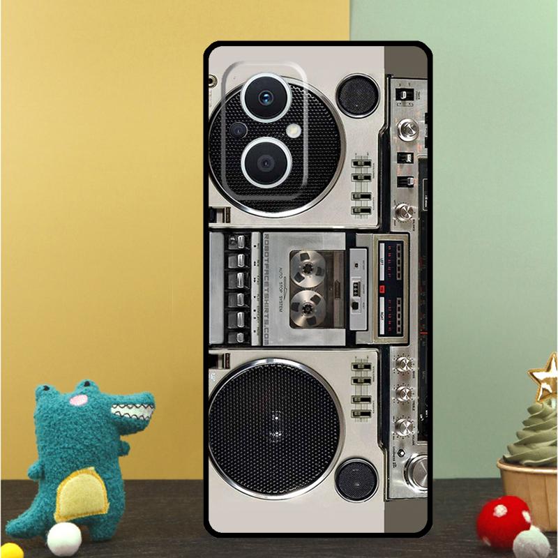

Retro Black Boombox Case For OPPO Reno 15 13 10 11 14 Pro 12 F 13F 14F 15F 7 8 Lite OPPO Find X9 X8 X5 Pro Cover OPPO Reno12 Pro