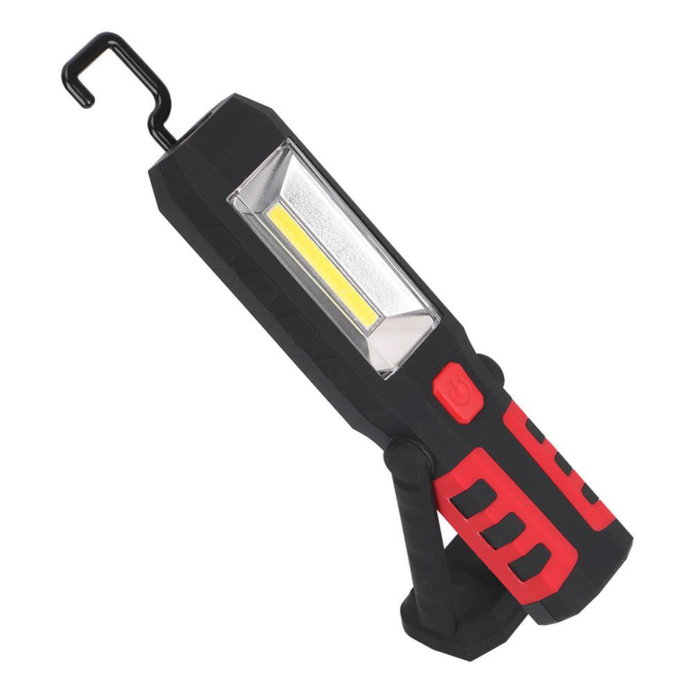COB+LED Rechargeable Work Light Magnet Flashlight with Hook Folding Torch Lamp