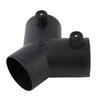 Black Plastic Y Connector for 60mm Internal Diameter Tube Connection