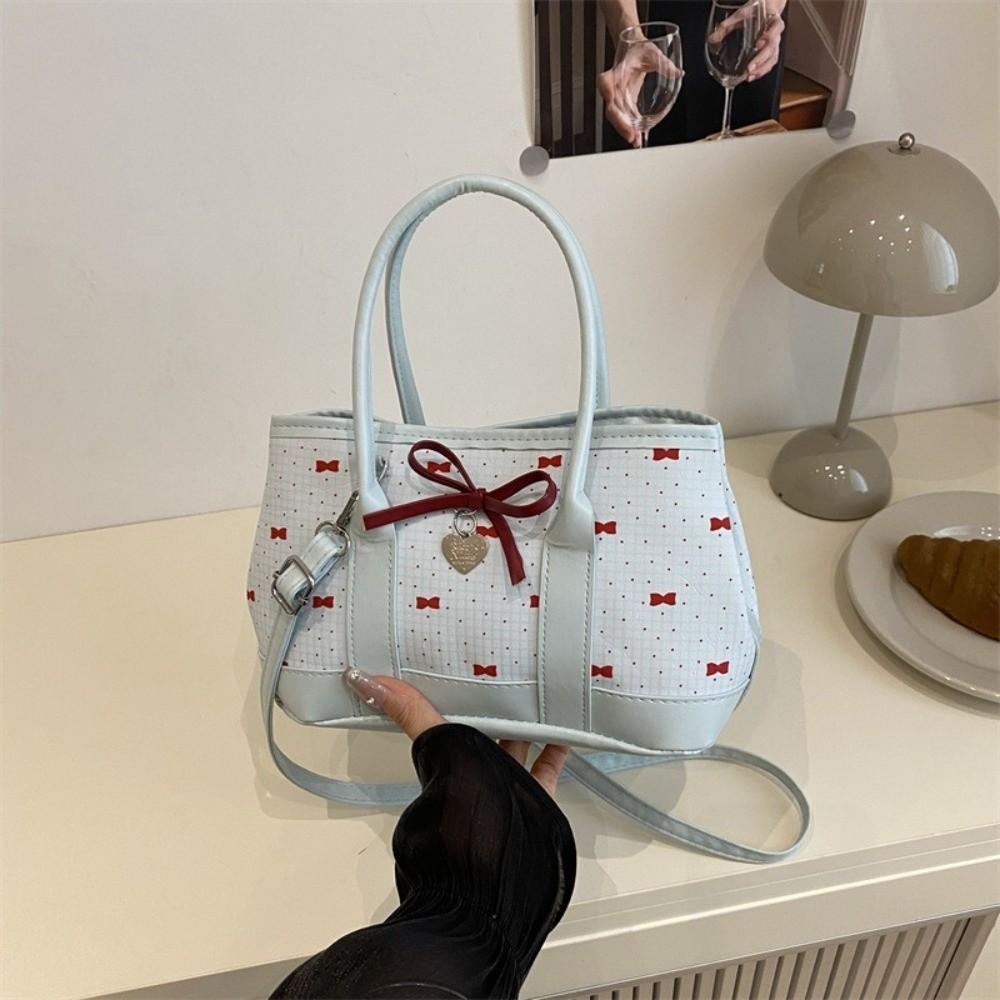 New Bow Shoulder Bag Large Capacity Multi-functional Crossbody Bag Casual Adjustable Strap Bucket Bag Women