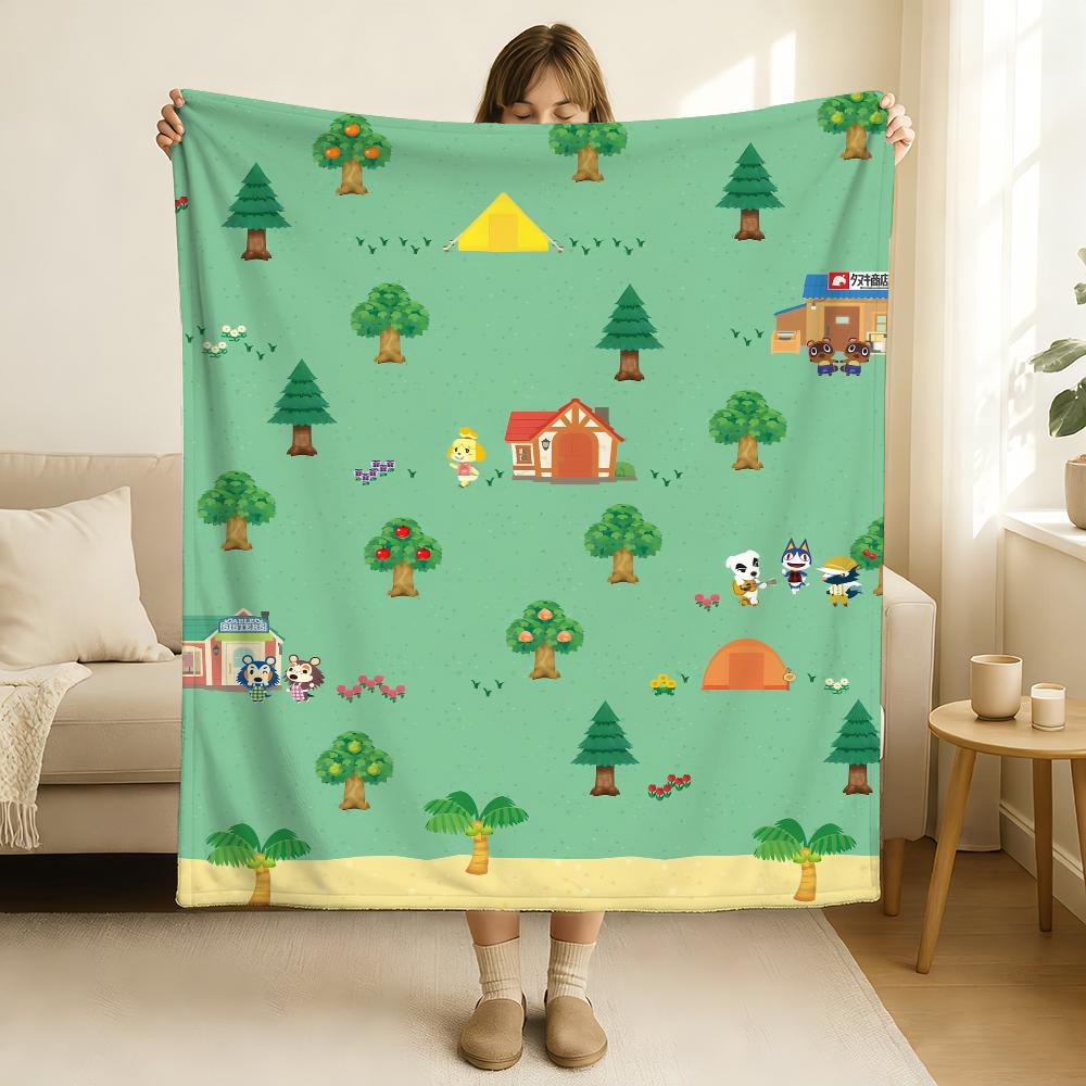 Cartoon Game A-Animal C-Crossing Blanket Soft and Skin Friendly For Couch Bed Napping Bedspread All Seasons Comforter