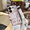 Cute Lanyard Phone Case For Tecno Camon20 Pro 5G/CK8n Silicone Phone Holder Soft case Back Cover Waterproof Wrist Strap