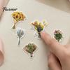 Rose Pattern Stickers 50Pcs Flower Bouquet Decorative Stickers, DIY Scrapbooking Journaling Floral Adhesive Decals Decals, for Water Bottles