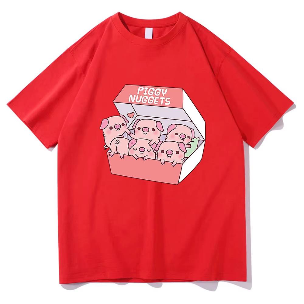 Cute Pigs Piggy Nuggets Funny T Shirts UnisexWomen Clothing Aesthetic Cotton Tshirt Vintage Aesthetic Clothes  Yk Top  Gothic