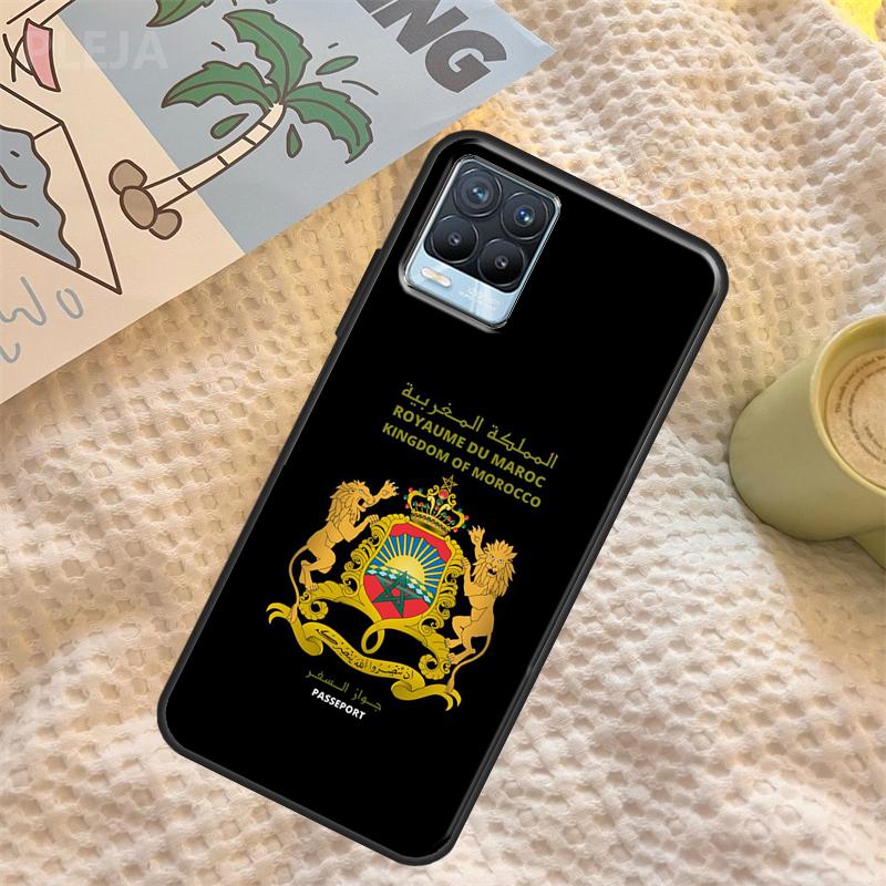 Morocco Flag Passport For OnePlus 10 9 Pro 9R Nord2 Case For Realme 8 9 Pro Plus 8i 9i GT Neo 2 3 Master Cover