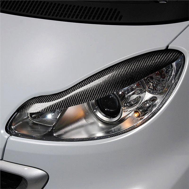 Car Headlight Eyebrow Trim Cover For Mercedes Benz For Two W451 Smart Fortwo 2007-2014