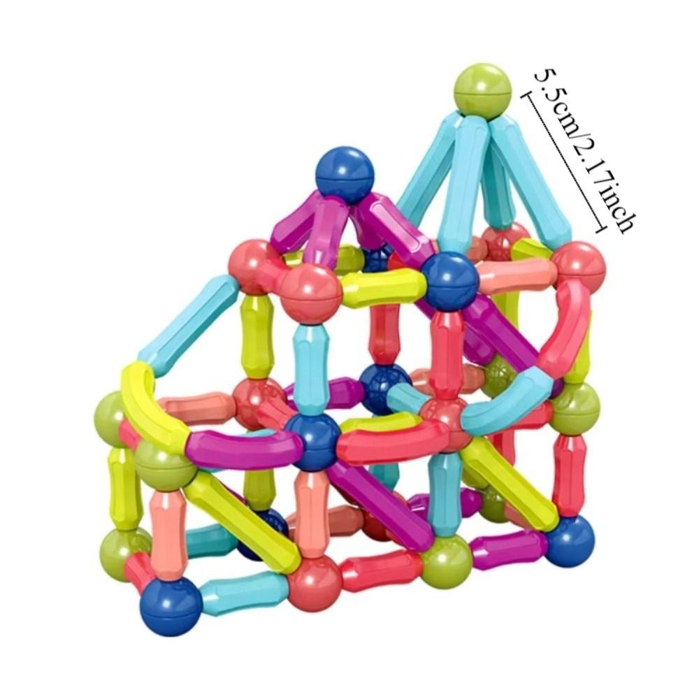 Articulated Magnetic Construction Puzzle Toy Magnetic Sticks Montessori Toy  Desktop Decoration