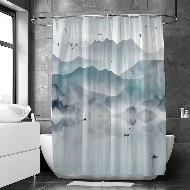 Flower And Bird Shower Curtain Waterproof Bathroom Decorative 3D Printed Fabric Decorative Shower Curtain Cortina De La Ducha