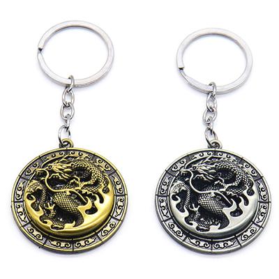 Dragon God Peripheral Keychain Metal Dragon Pendant Key Chains  Vintage Chinese Animal Keyring Souvenir Accessories Gift