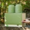 2026 New Green Tea Gift Set: Empty Ceramic Tea Canister, Longjing, Maojian, Biluochun - Double Can Packaging.
