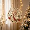 Seasonal Christmas Acrylic Ornament DIY Kits with Drill Art Finish, Top Chain, Selected Style, Tool Set Home Use