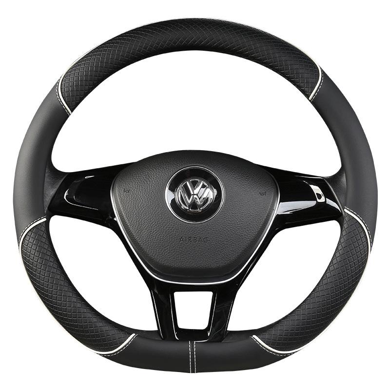 Four Seasons Wear-Resistant Universal Leather Steering Wheel Cover