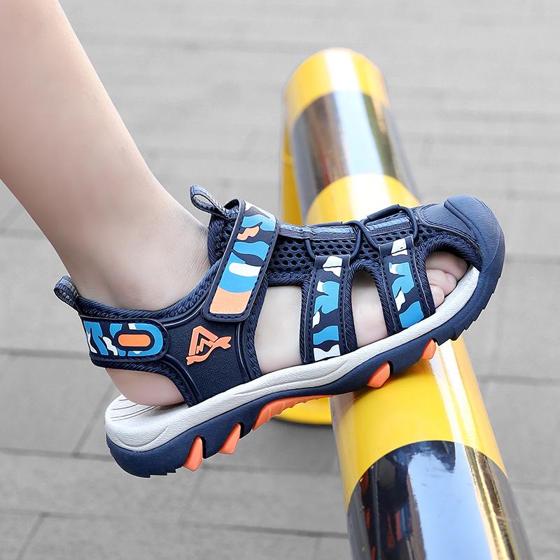 

Children s beach shoes sandals summer breathable and wear-resistant bag head sandals boys soft sole non-slip outdoor 39
