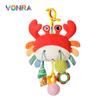Plush Pull String Sensory Toys with Rattle Montessori Toys for Babies Toddlers Mobiles for Cribs Birthday Gifts Travel Toys