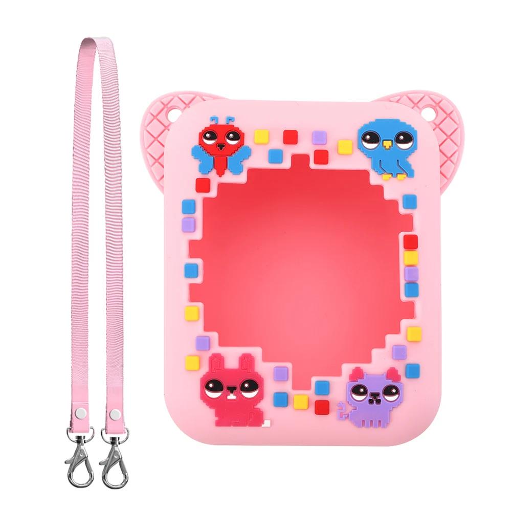 3D Animal Print Silicone Protective Cover With Lanyard for Bitzee Digital Pet Interactive Virtual Toy Portable Carrying Case Bag