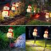 Solar Christmas Snowman Lights Garden Atmosphere Decorative Lights Waterproof Resin Garden Lights Landscape Lights Lawn Floor Insert Lights