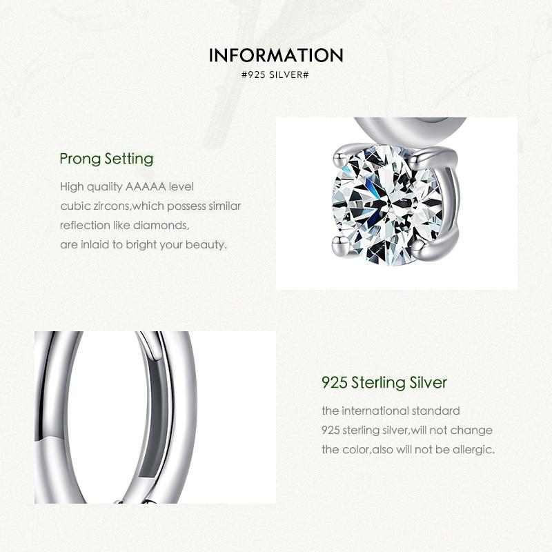 MODIAN 925 Sterling Silber Funkelnde Zirkonia Creolen Für Frauen Original Luxus Marke Edlen Schmuck Engagement Geschenke