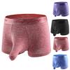 Sexy Men Elephant Nose Penis Pouch Boxers Briefs Mid Rise Breathable Underwear