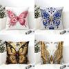 Beautiful Colorful Butterfly Decorative Prints Pillow Case Linen Pillow Case Sofa Home Decor Cushion Cover Cushion Cove