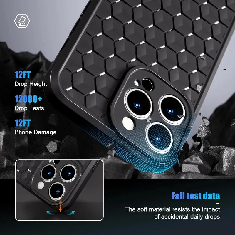 Breathable Heat Dissipation Phone Case For iPhone 16 15 14 Plus 13 12 11 Pro Max Anti-Fingerprint Soft Tpu Silicone Cover Funda