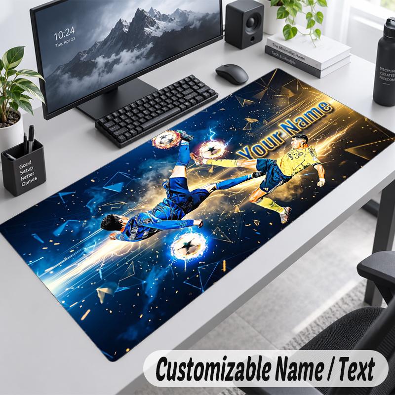 Προσαρμοσμένο Mouse Pad με Όνομα Κείμενο Cristiano Ronaldo Εξατομικευμένο Επιτραπέζιο Pad Για Εργασία Και Παιχνίδια