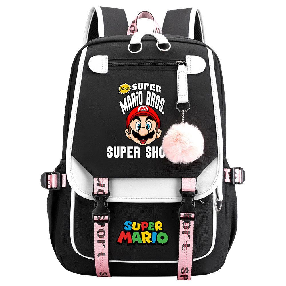 Super Printed Usb Teen Student School Bag Men'S And Women'S Casual Webbing Flip Backpack